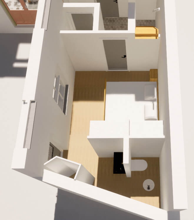 architect verbouwing appartement slaapkamer